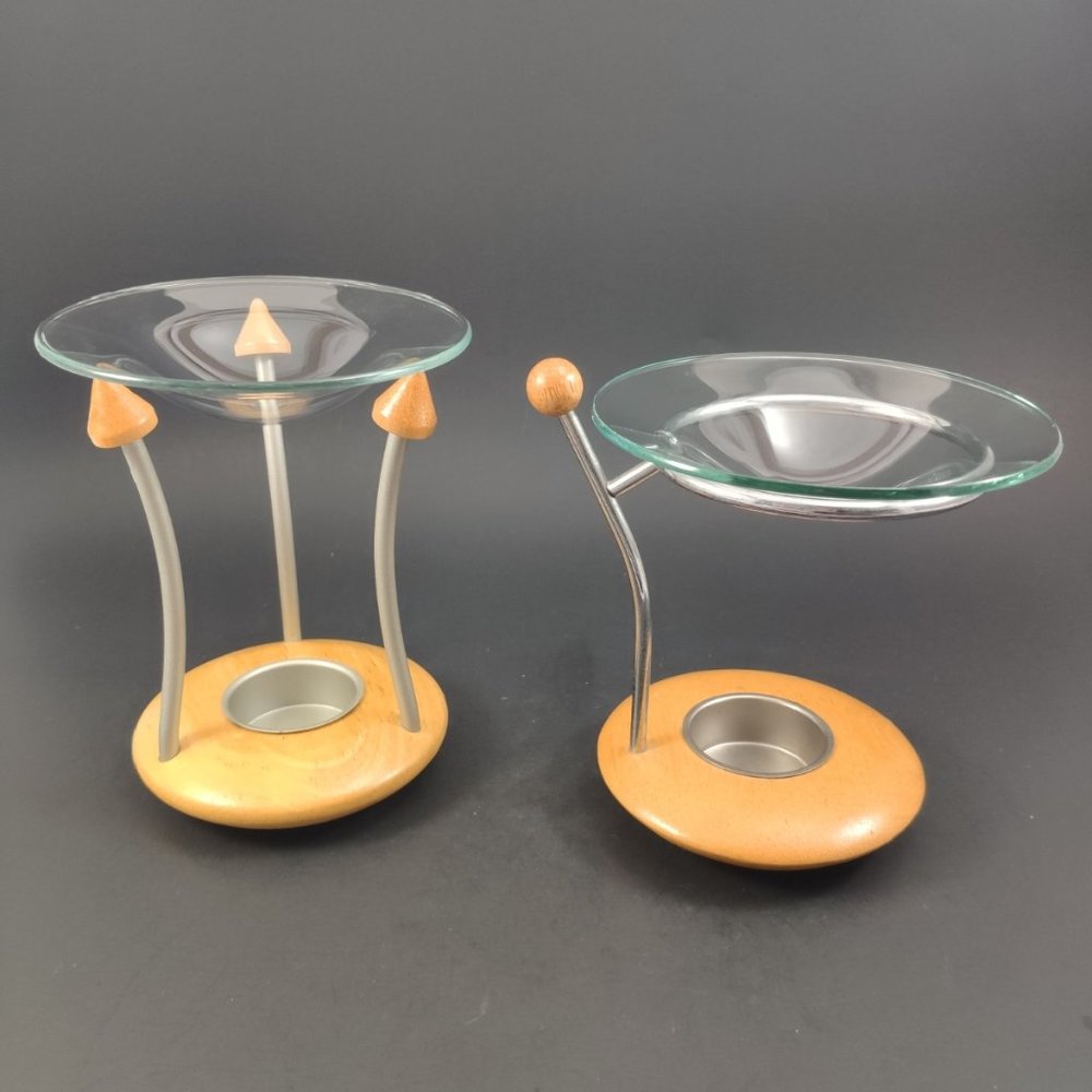 Wooden Wax Melter Diffuser Oil Warmer x2